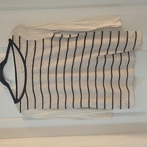 Loft off white overlay with black stripe small